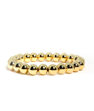 ROMALI 18k Gold-Plated Beaded Gold Ball Bracelet - ROMALI