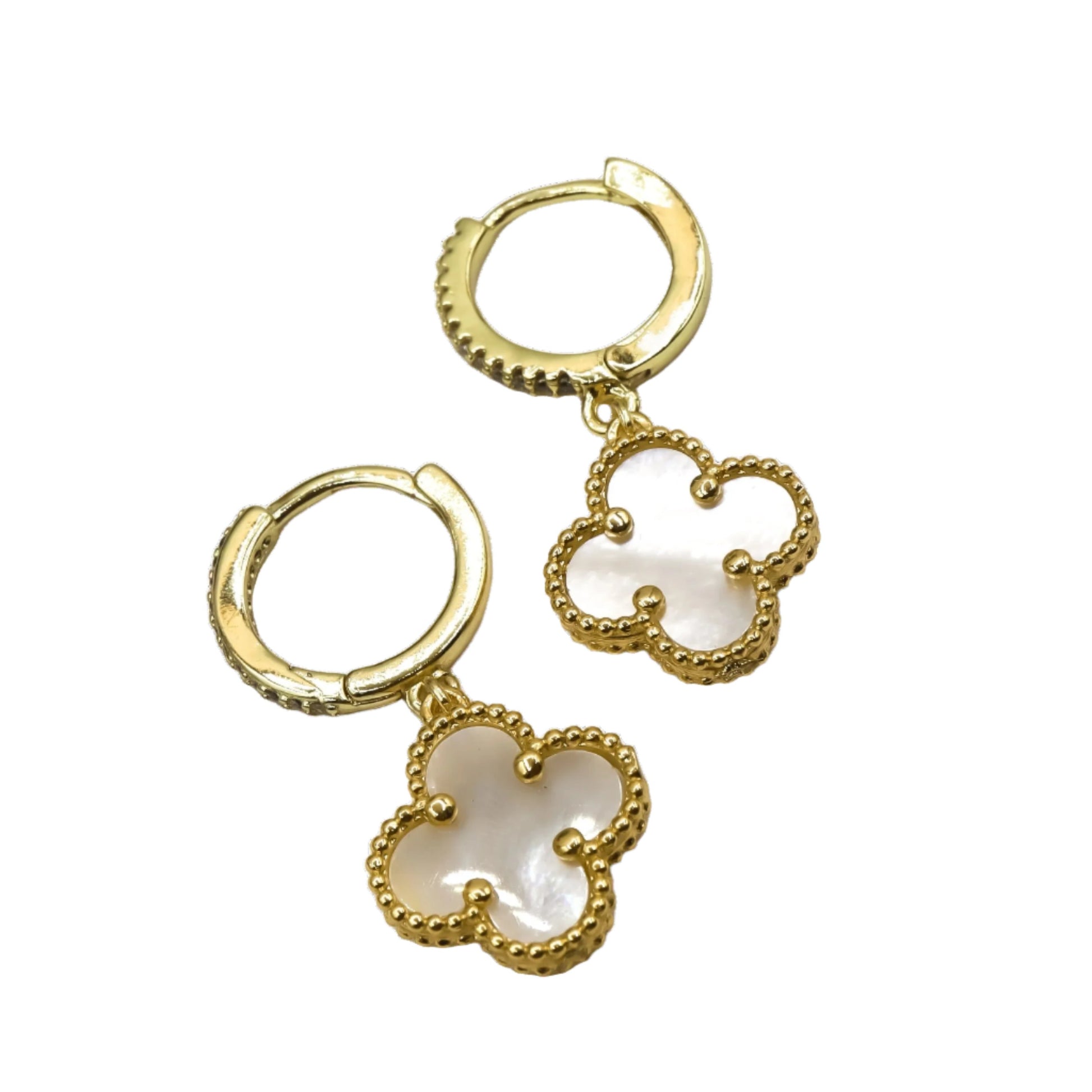 18k Gold-Plated Lucky Clover Earrings