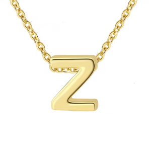 ROMALI 18k Gold-Plated Initial pendant Adjustable Necklace - ROMALI