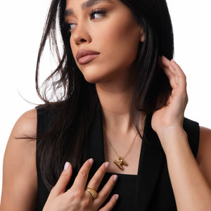 ROMALI 18k Gold-Plated Balloon Initial Pendant Necklace - ROMALI