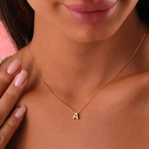 ROMALI 18k Gold-Plated Initial pendant Adjustable Necklace - ROMALI