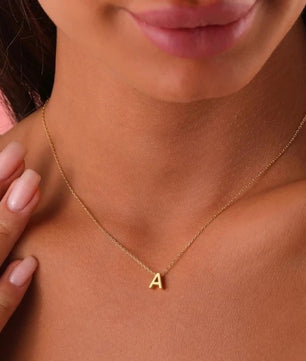 ROMALI 18k Gold-Plated Initial pendant Adjustable Necklace - ROMALI