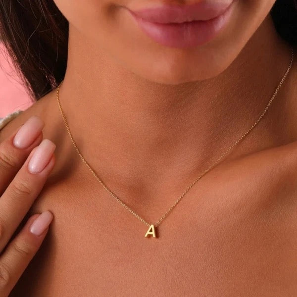 18k Gold-Plated Initial adjustable Necklace