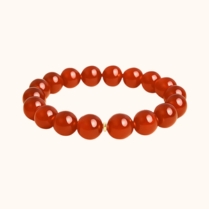 ROMALI Carnelian Natural Beaded Bracelet - Stone of Motivation & Confidence