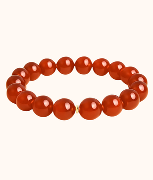 ROMALI Carnelian Natural Beaded Bracelet - Stone of Motivation & Confidence