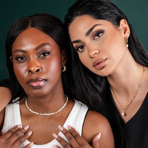 ROMALI 18K Gold-Plated Mini Pearl Gold Ball Necklace - ROMALI