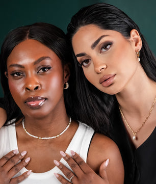 ROMALI 18K Gold-Plated Mini Pearl Gold Ball Necklace - ROMALI