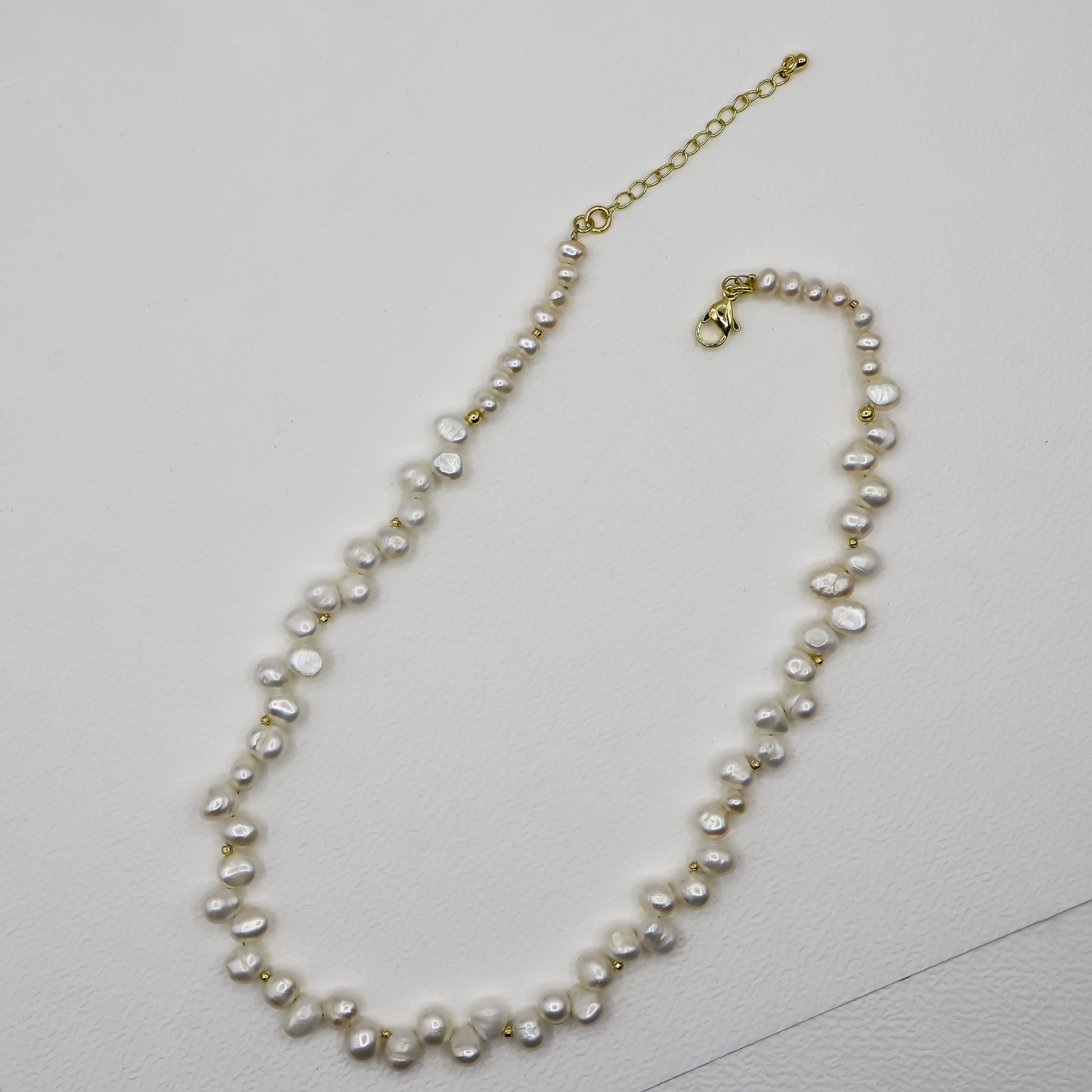 18k Gold-Plated Natural Keishi Freshwater Pearl Choker