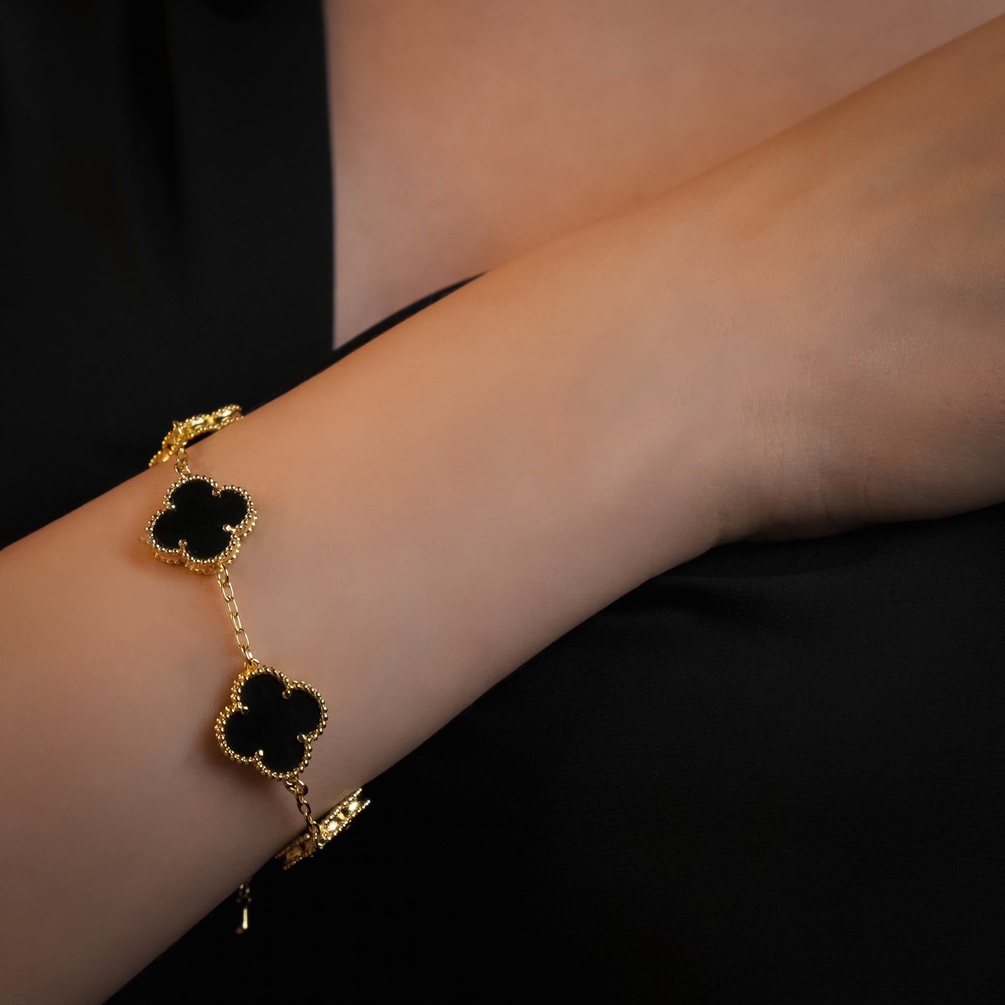 18k Gold-Plated Multi Clover Bracelet