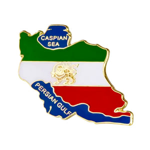 ROMALI Iran Map Enamel Pin | Gold-Plated