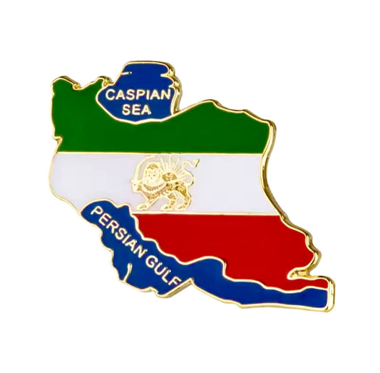 ROMALI Iran Map Enamel Pin | Gold-Plated