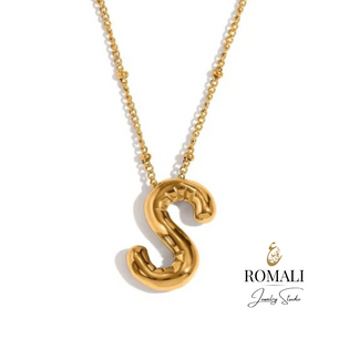 18k Gold-Plated Balloon Initial Letter Necklace