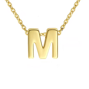 ROMALI 18k Gold-Plated Initial pendant Adjustable Necklace - ROMALI