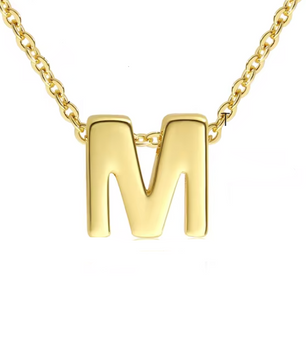 ROMALI 18k Gold-Plated Initial pendant Adjustable Necklace - ROMALI