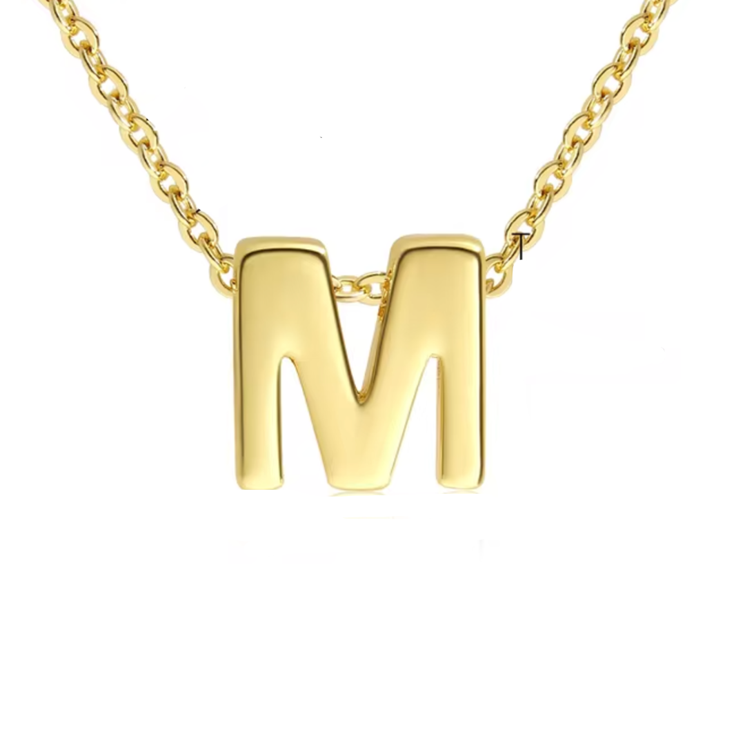 ROMALI 18k Gold-Plated Initial Adjustable Necklace