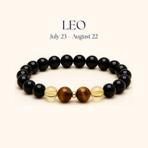 ROMALI Leo Zodiac Beaded Bracelet - Tiger's Eye & Citrine July 23 – August 22