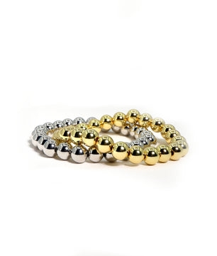 ROMALI 18k Gold-Plated Beaded Gold Ball Bracelet - ROMALI