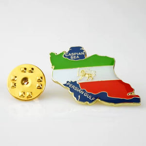 ROMALI Iran Map Enamel Pin | Gold-Plated