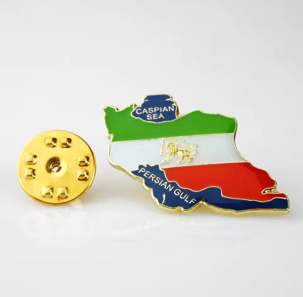 ROMALI Iran Map Enamel Pin | Gold-Plated