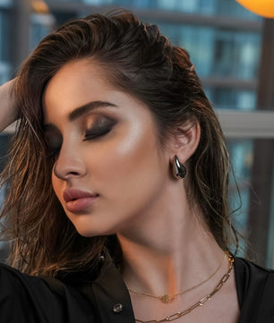 ROMALI Silver Stainless Steel Teardrop Stud Dangle Earrings Small, Medium, Large - ROMALI