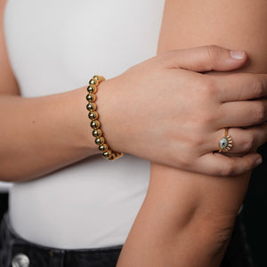 ROMALI 18k Gold-Plated Beaded Gold Ball Bracelet - ROMALI