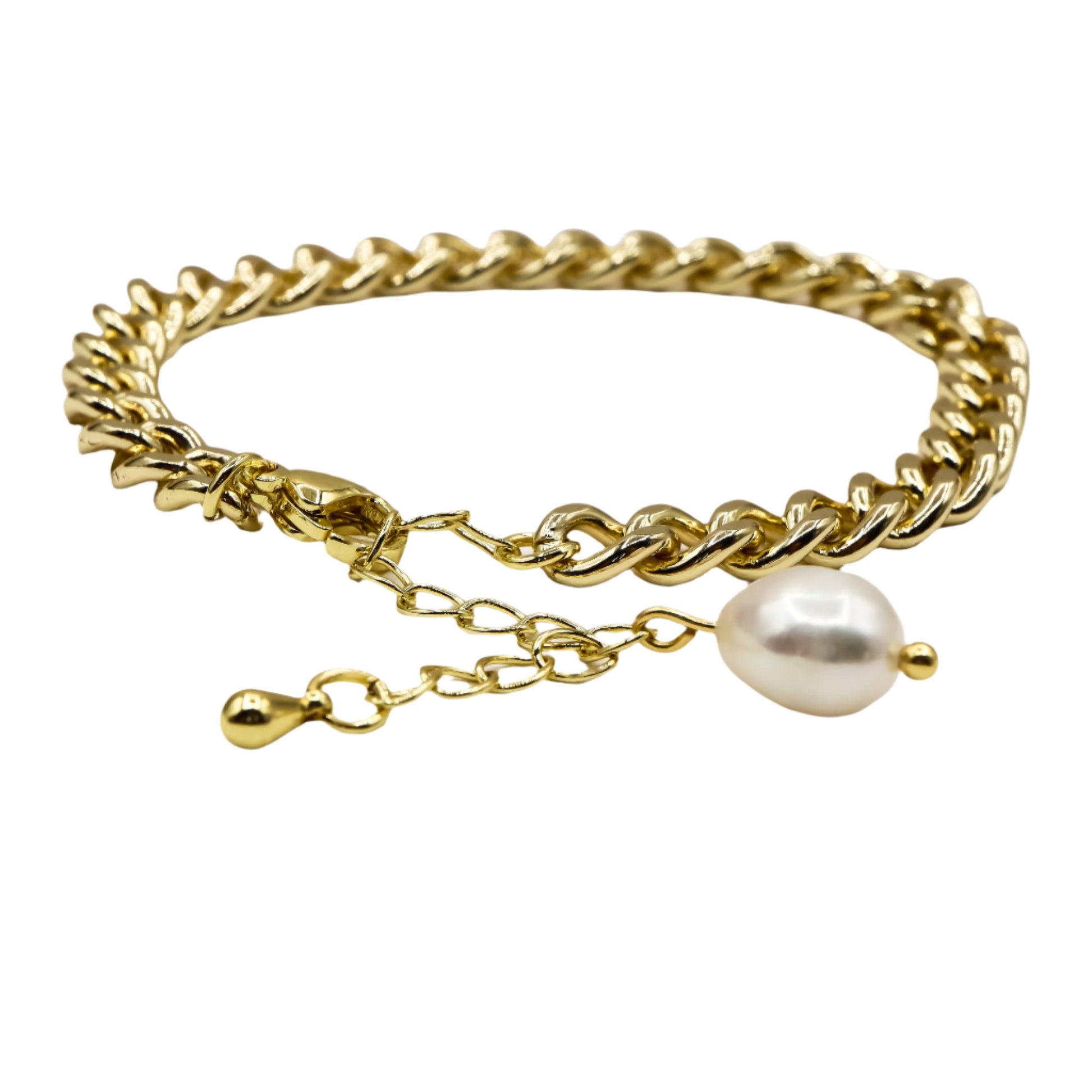 ROMALI 18k Gold-Plated - Gold Curb Chain Bracelet