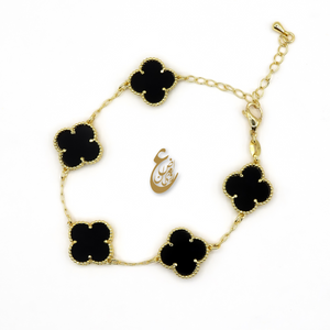 18k Gold-Plated Five Clover Bracelet