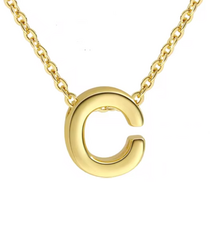 ROMALI 18k Gold-Plated Initial pendant Adjustable Necklace - ROMALI
