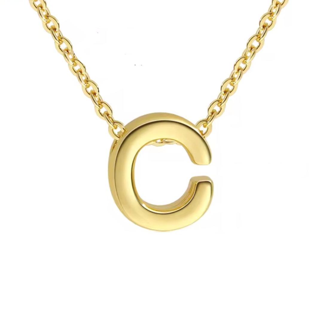 ROMALI 18k Gold-Plated Initial Adjustable Necklace