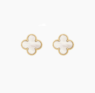 18k Gold-Plated Lucky Clover Studs