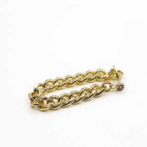 Classique Gold Curb Chain Earrings - 18K Goldplated