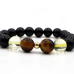 Leo Zodiac Bracelet - Tiger's Eye & Citrine