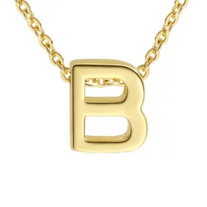 ROMALI 18k Gold-Plated Initial pendant Adjustable Necklace - ROMALI