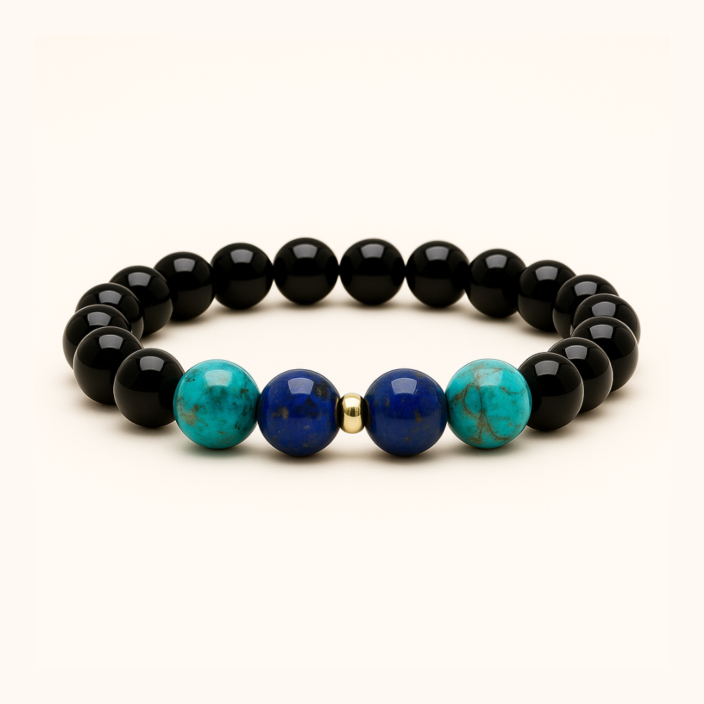 ROMALI Sagittarius Zodiac Beaded Bracelet - Turquoise & Lapis Lazuli - ROMALI