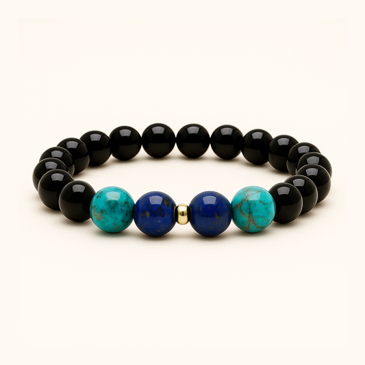 ROMALI Sagittarius Zodiac Beaded Bracelet - Turquoise & Lapis Lazuli - ROMALI