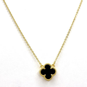 18k Gold-Plated Lucky Clover Dainty Chain Necklace