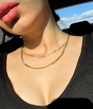 ROMALI 18K Gold-Plated Paperclip Chain Necklace