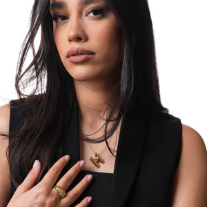 ROMALI 18k Gold-Plated Balloon Initial Pendant Necklace - ROMALI