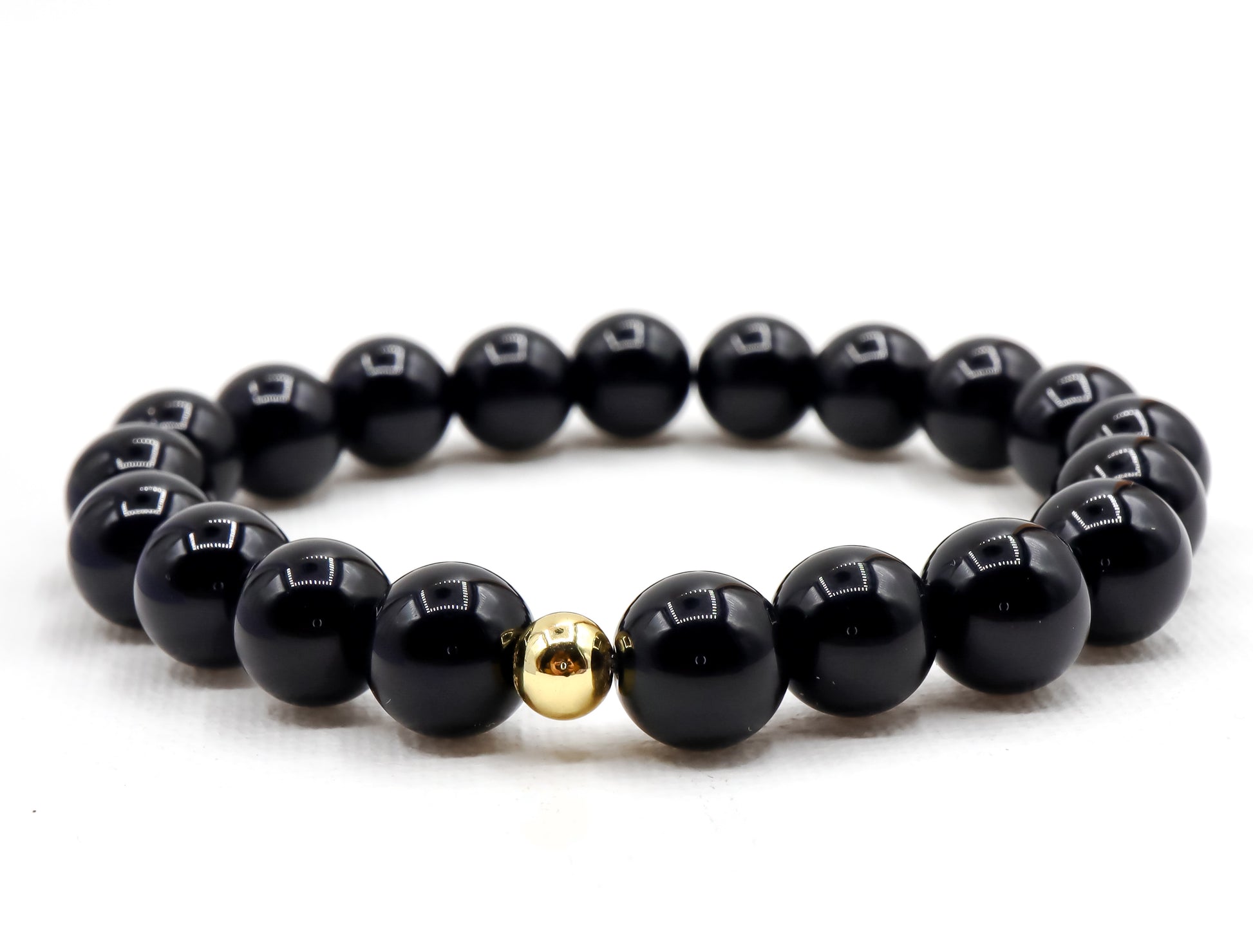 Natural Obsidian Bracelet - Stone of Protection - 8mm