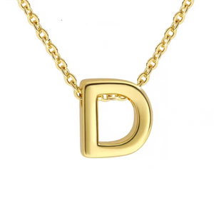 ROMALI 18k Gold-Plated Initial pendant Adjustable Necklace - ROMALI