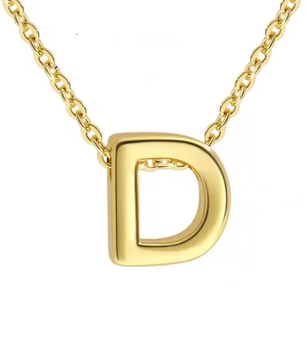 ROMALI 18k Gold-Plated Initial pendant Adjustable Necklace - ROMALI