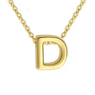 ROMALI 18k Gold-Plated Initial Adjustable Necklace