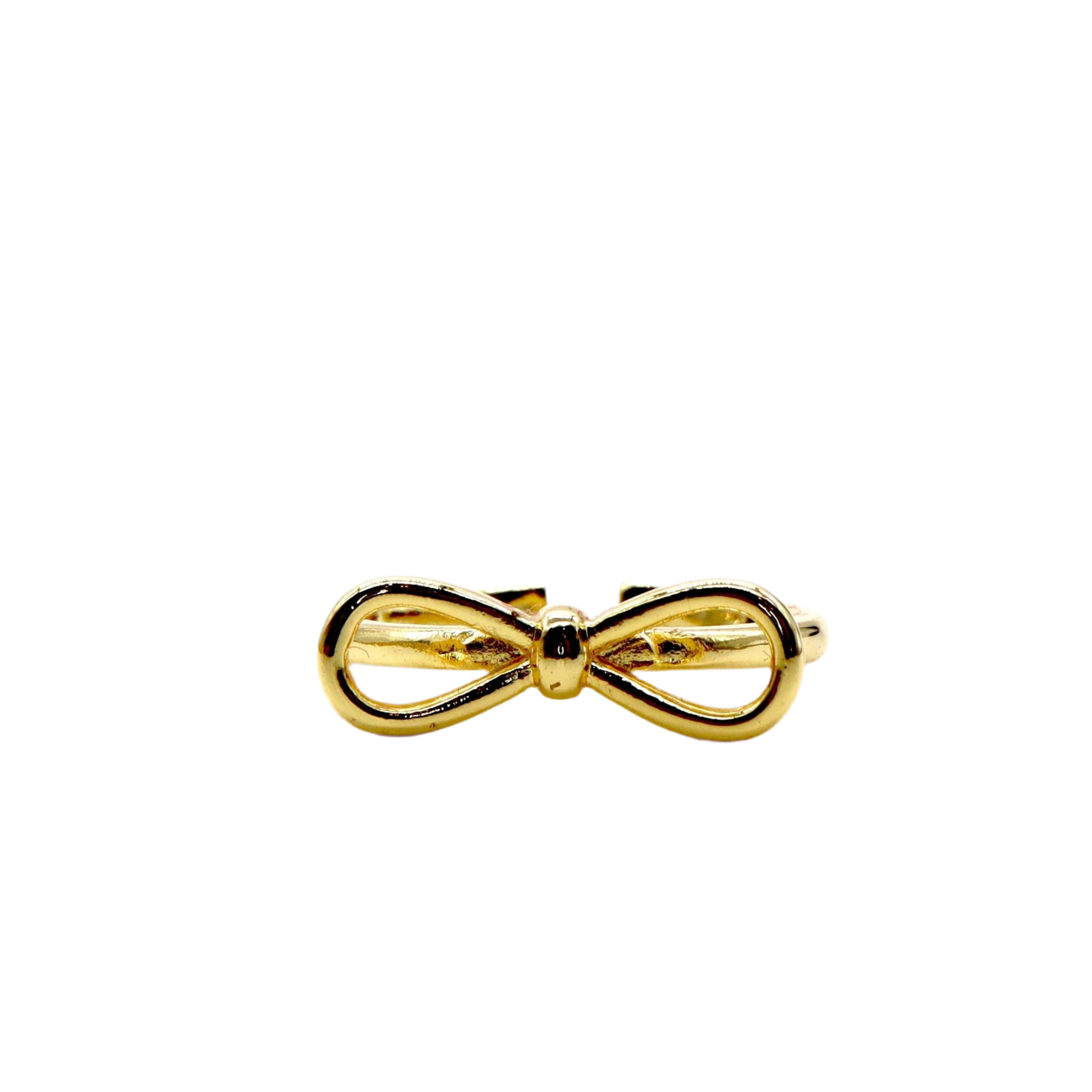 ROMALI 18K Gold-Plated Bow Adjustable Ring