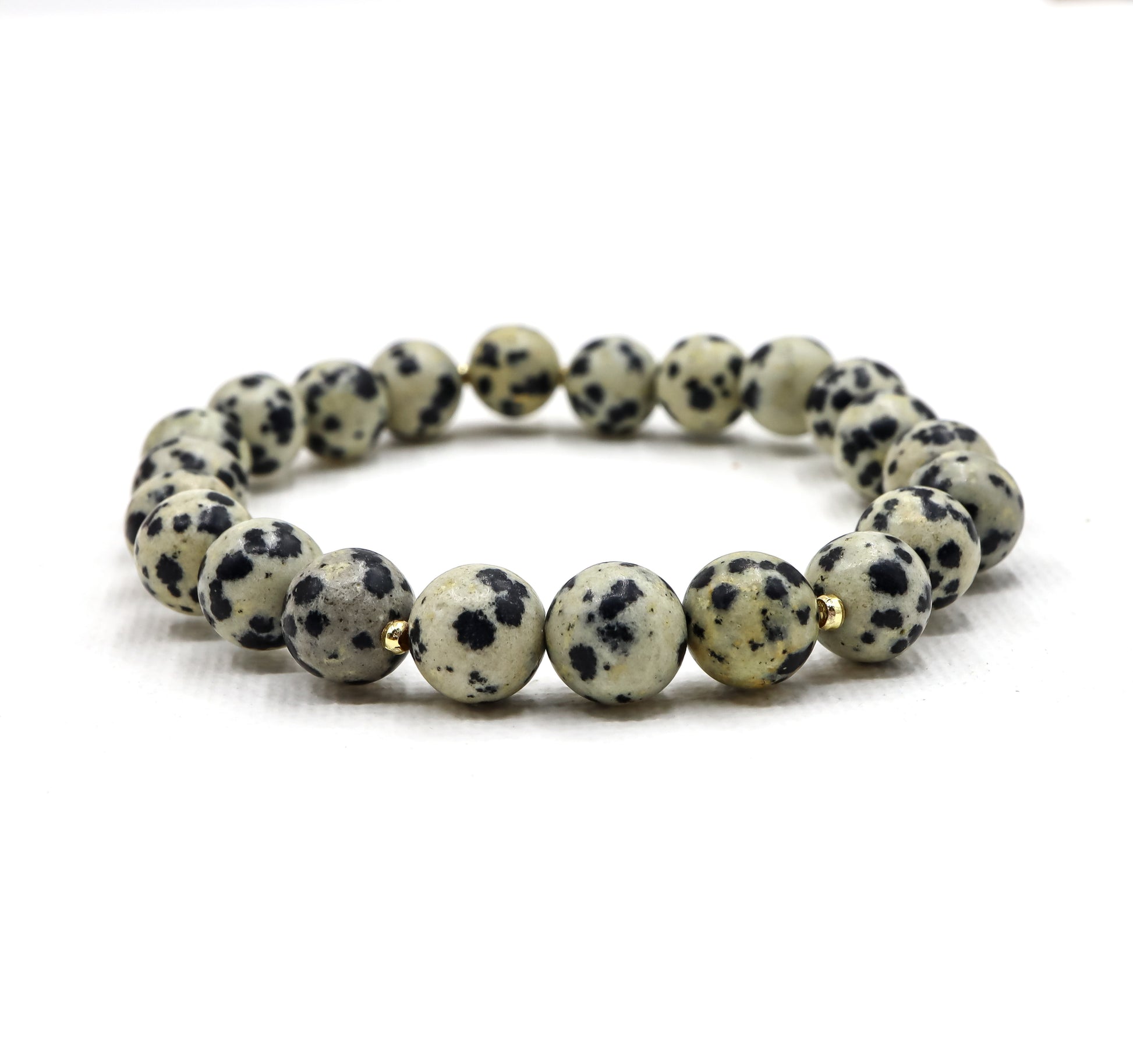 Natural Dalmatian Jasper Bracelet - 8mm