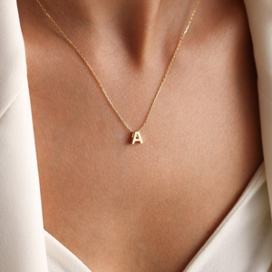 ROMALI 18k Gold-Plated Initial pendant Adjustable Necklace - ROMALI