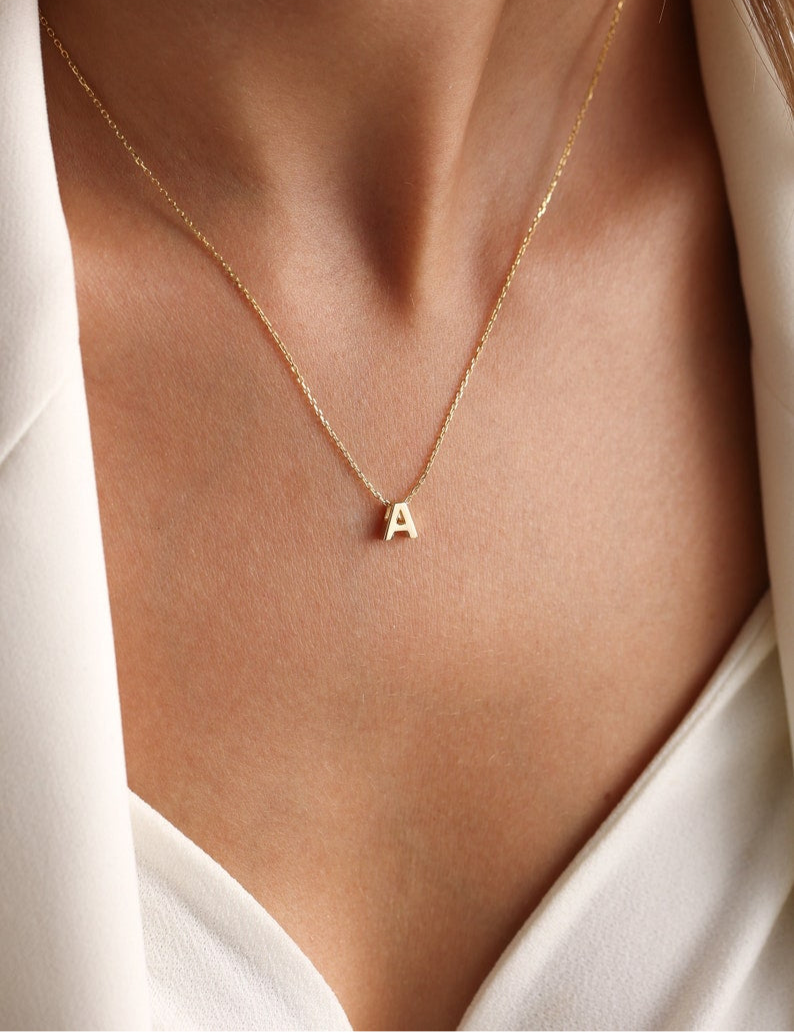 ROMALI 18k Gold-Plated Initial pendant Adjustable Necklace - ROMALI