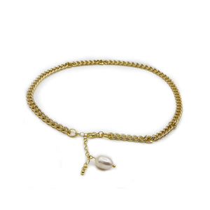 18k Gold-Plated Gold Curb Chain Necklace