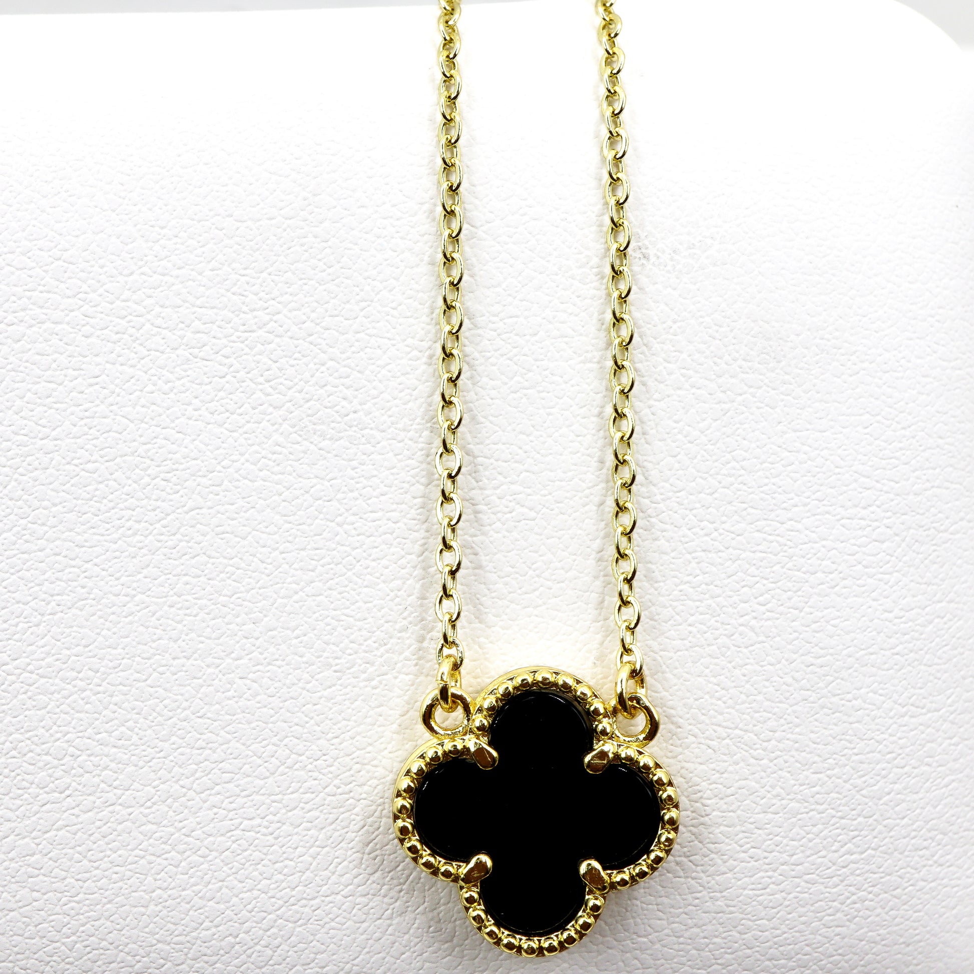 ROMALI 18k Gold-Plated Clover Dainty Chain Necklace