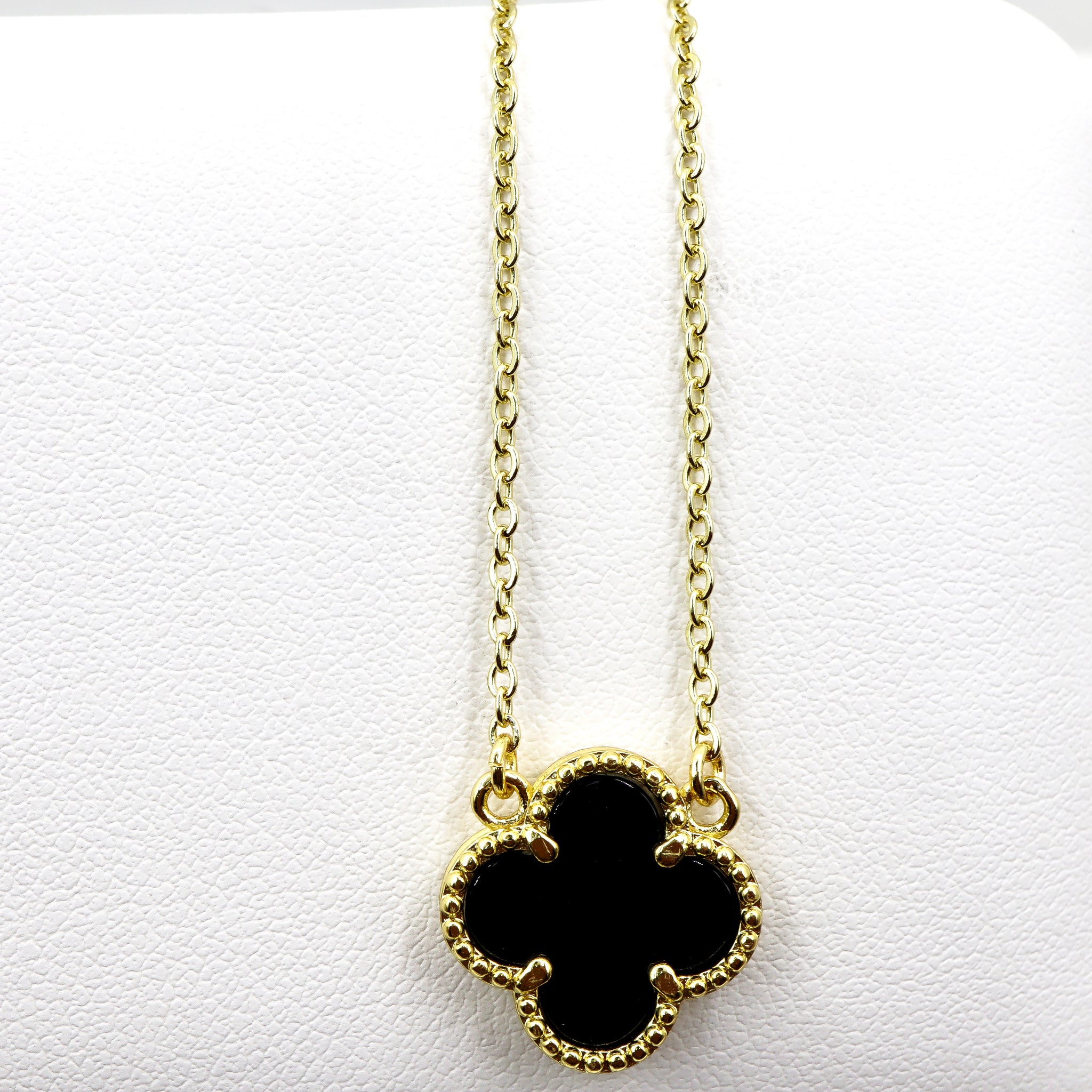 18k Gold-Plated Lucky Clover Dainty Chain Necklace