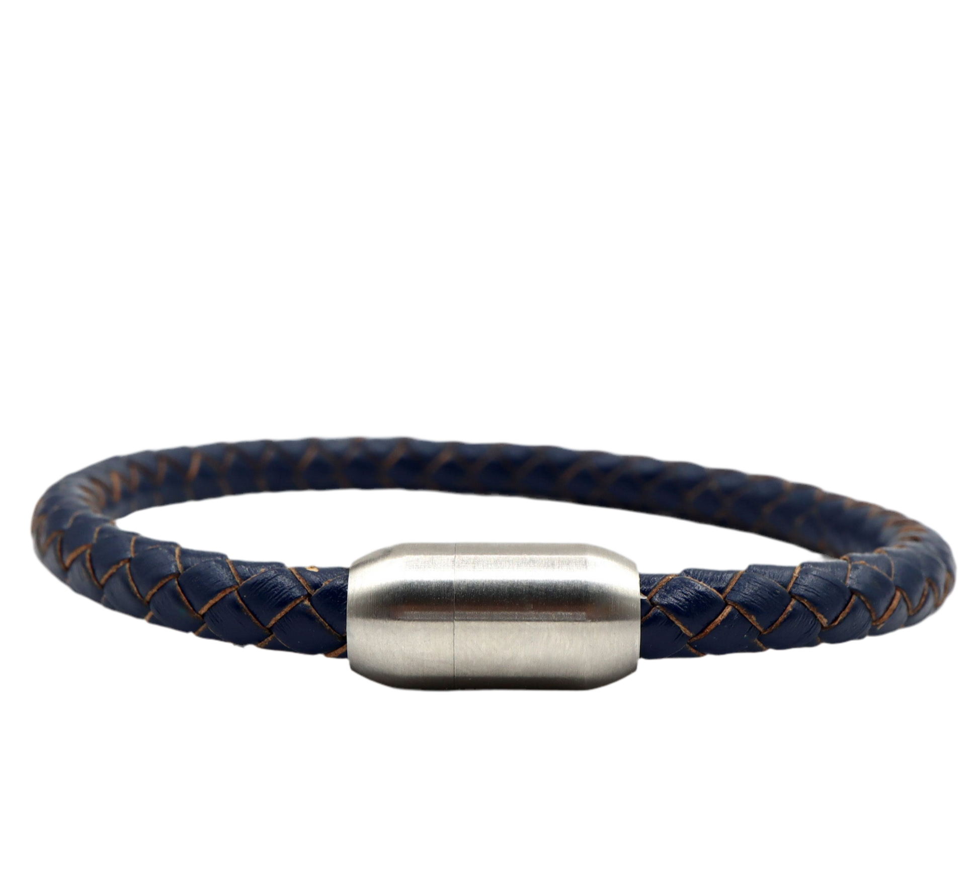 ROMALI Navy Leather Magnetic Bracelet - ROMALI